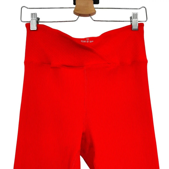 Year of Ours x Bandier Ribbed Veronica‎ Leggings Red Size Large - Picture 3 of 10